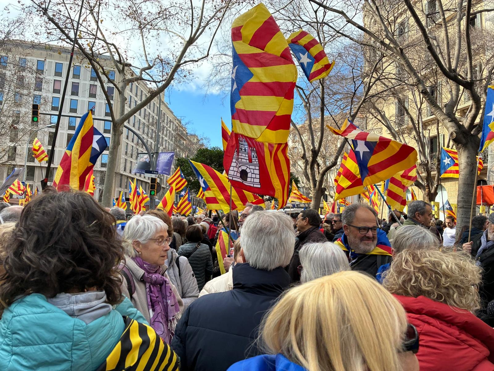Els Cants de Llibertat a la manifestació independentista exigint uns trens dignes