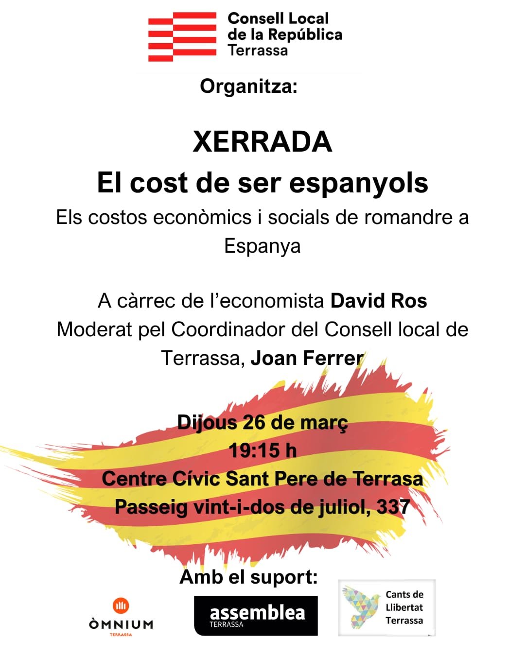 Xerrada  "El cost de ser espanyols"